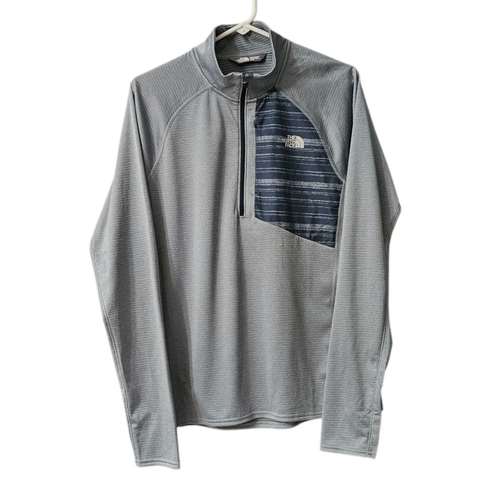 The North Face Men's Quarter-Zip Pullover Medium Gray Running